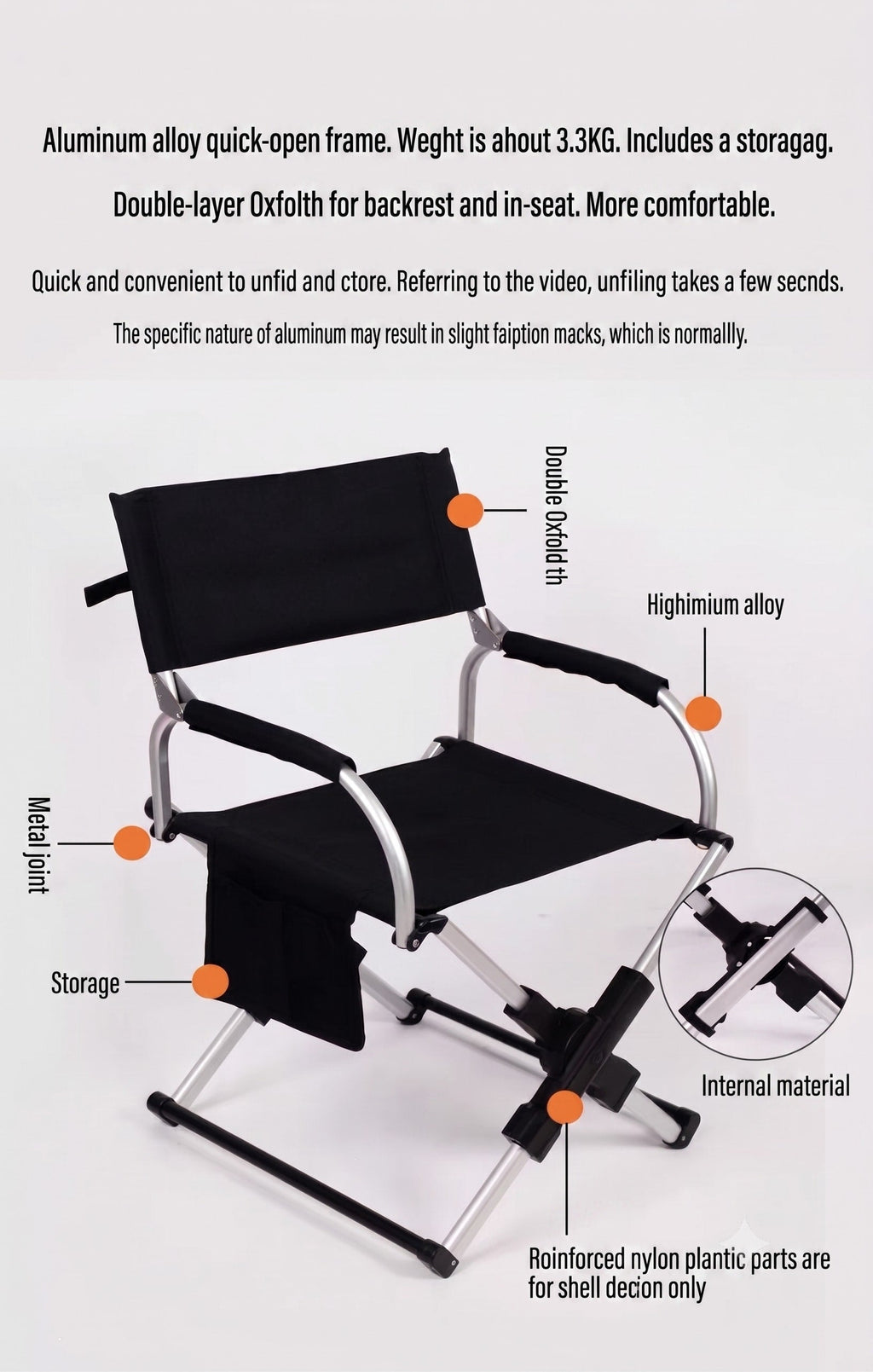 Portable Folding Camping Chair ⭐