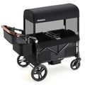 2-Seat Foldable Wagon Stroller for Kids with UPF 50+ Canopy, Mosquito Net & All-Terrain Wheels