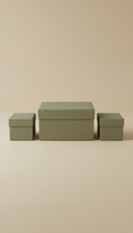 Soft Olive Linen Gift Box Set