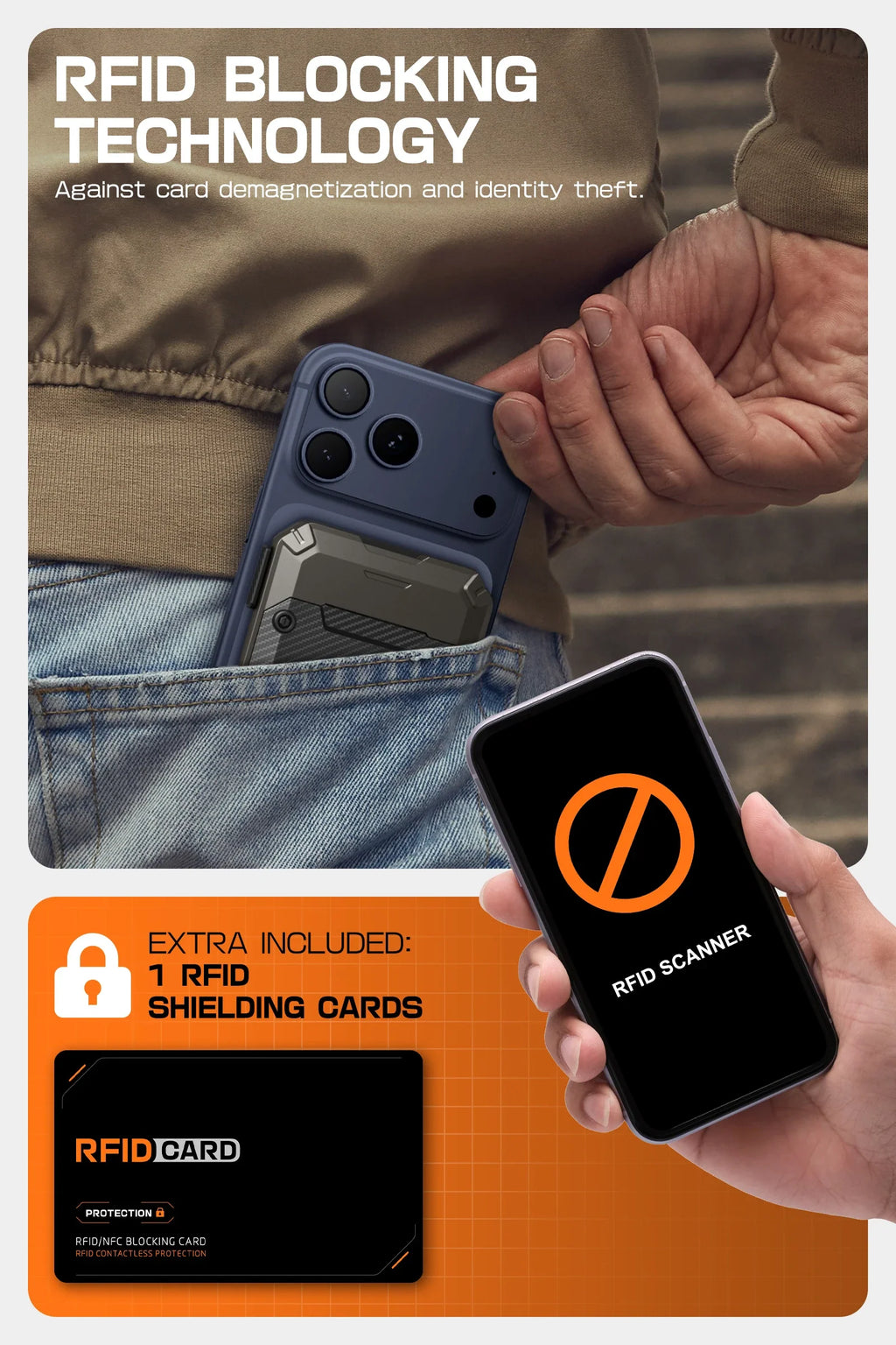 MagFlip Magnetic Wallet with Stand-Carbon
