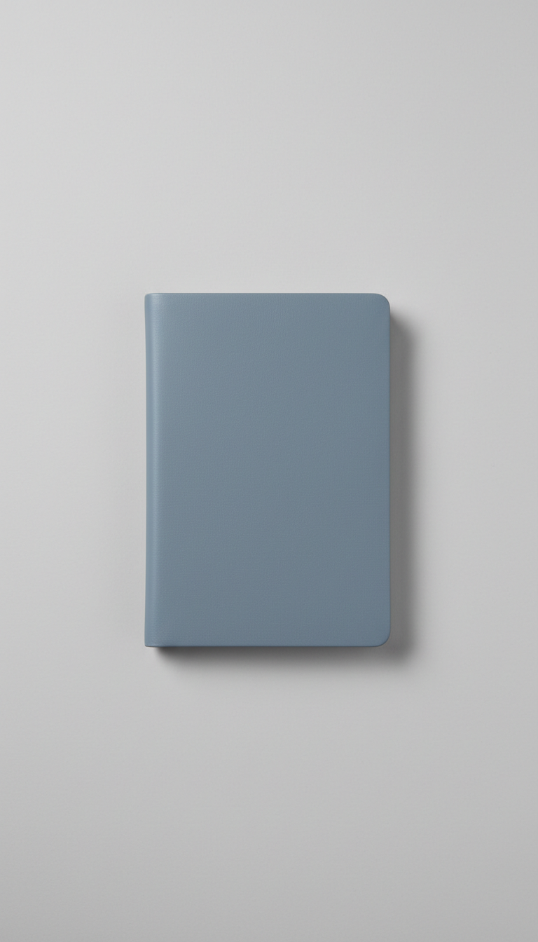 Blue Whisper Leather-Bound Notebook