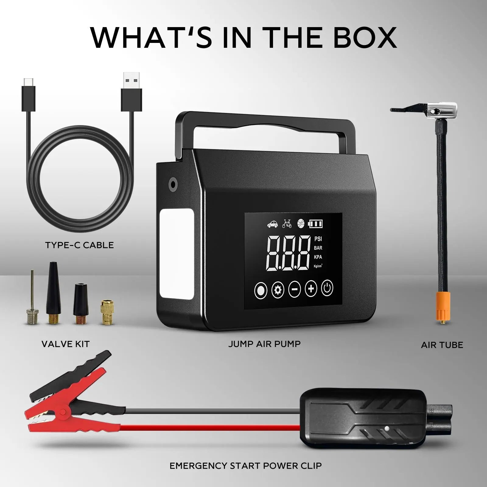 Hieha Portable Car Jump Starter & Air Compressor 4000A