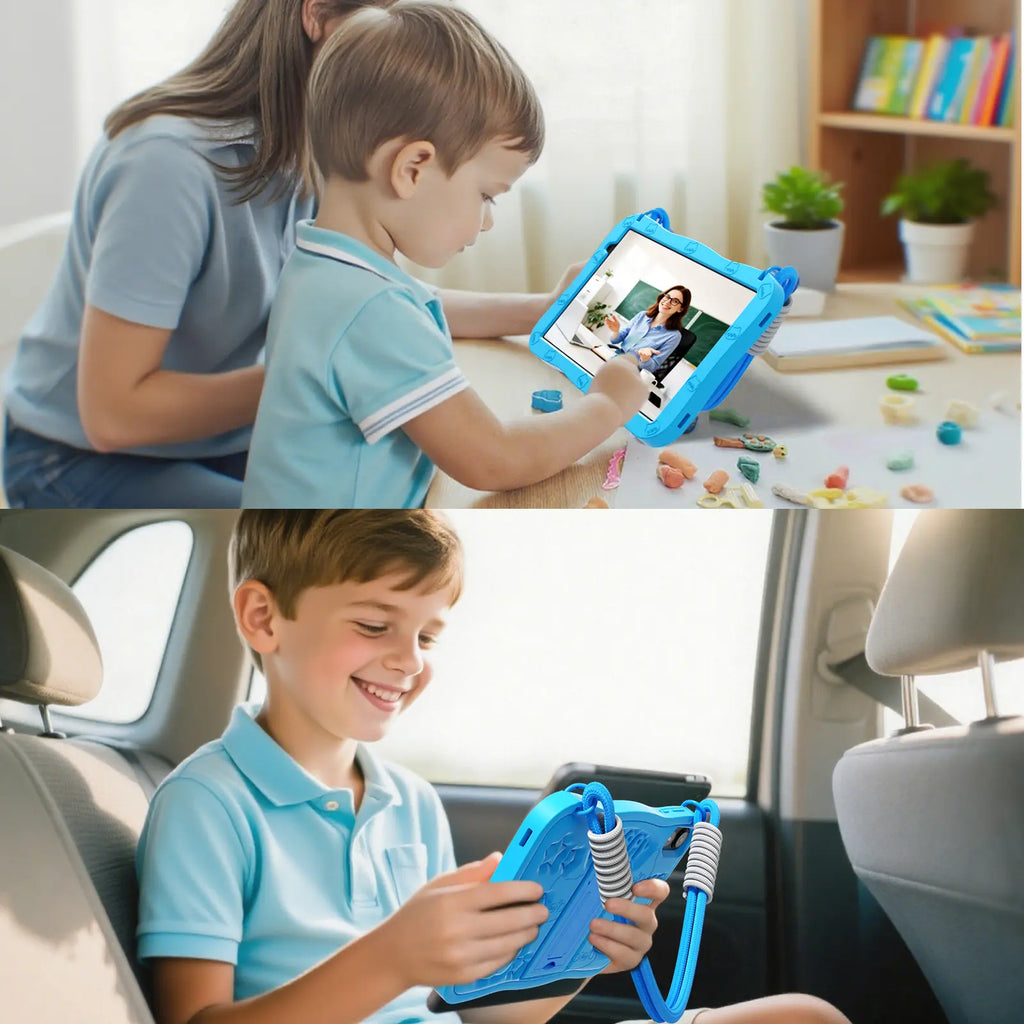 PRITOM Kids Tablet 10 inch Android 15 - Pink/Blue
