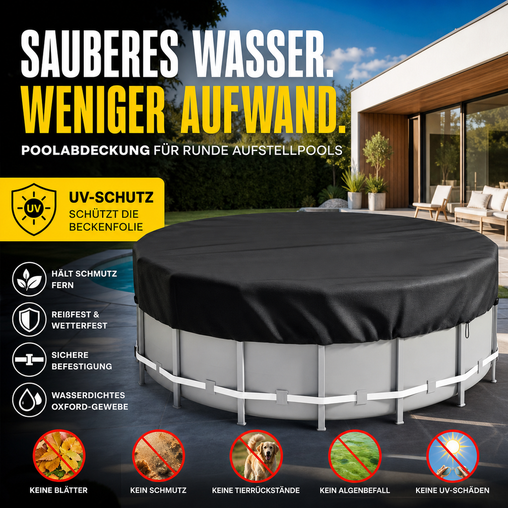 🥳HEISSER SALE 2026🥳💞50.000+ VERKAUFT!👵❤️  210D Oxford – wasserdichte Abdeckung für Aufstellpools