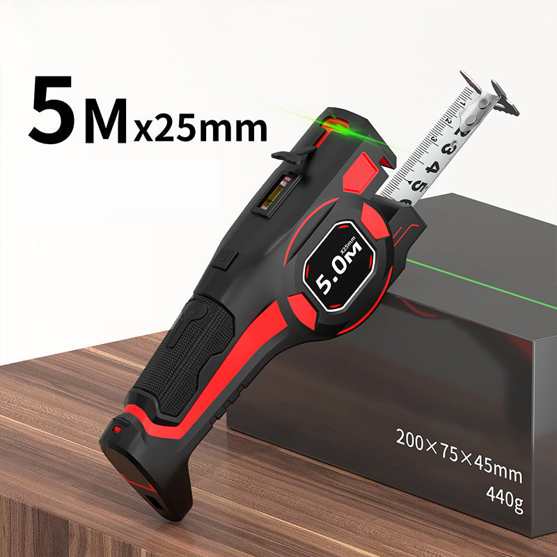 📏🔦 2-in-1 Tape Measure with Laser Guide – 50% OFF! Laser alignment + standard tape, measure with precision every time. 🛠️💪
